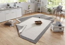 AKCE: 80x250 cm Twin-Wendeteppiche 103108 creme grau AKCE: 80x250 cm Twin-Wendeteppiche 103108 creme grau