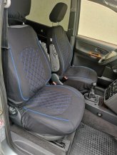 Autopotahy COMO černá/modrá 2ks