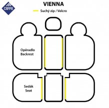 Autopotahy VIENNA černá/červená