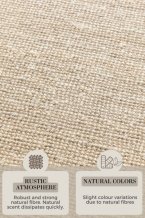 Běhoun Bouclé Jute 105973 Ivory White