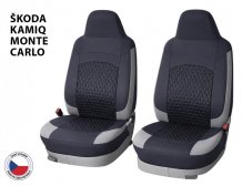 Cappa Autopotahy Perfetto OLH Škoda Kamiq Monte Carlo černá / šedá 2ks