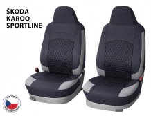 Cappa Autopotahy Perfetto OLH Škoda Karoq Sportline černá / šedá 2ks