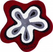 Colani 1 - Kruhová koupelnová předložka, červená