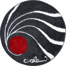 Colani 18 - Kruhová koupelnová předložka, antracitová