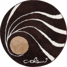 Colani 18 - Kruhová koupelnová předložka, hnědá