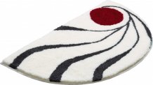 Colani 18 - Půlkruhová koupelnová předložka, bílá