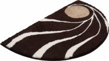 Colani 18 - Půlkruhová koupelnová předložka, hnědá