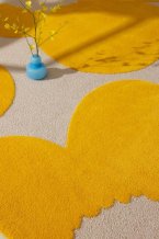 Designový vlněný koberec ISO Marimekko Unikko žlutý Brink & Campman