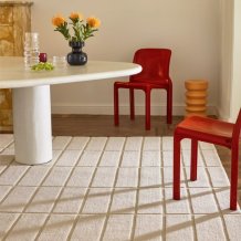 Designový vlněný koberec Marimekko Tiiliskivi bílý 132901  Brink & Campman