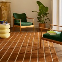 Designový vlněný koberec Marimekko Tiiliskivi hnědý 132905 Brink & Campman