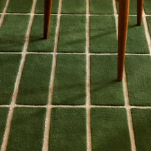 Designový vlněný koberec Marimekko Tiiliskivi zelený 132907  Brink & Campman
