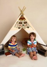 Dětské tepee design hnědý - Dětské tepee design hnědý