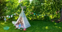 Dětské tepee design tyrkys