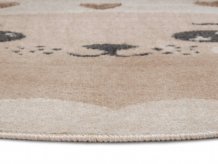Dětský koberec Adventures 105963 Cream Beige kruh