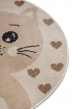 Dětský koberec Adventures 105963 Cream Beige kruh