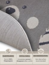 Dětský koberec Adventures 105964 Cream Grey kruh