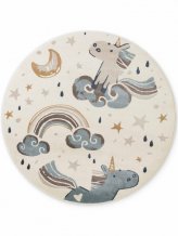 Dětský koberec Adventures 106413 Cream Multicolor kruh