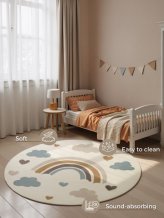 Dětský koberec Adventures 106418 Cream Multicolor kruh