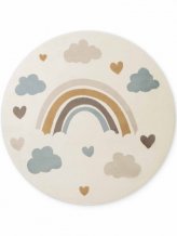 Dětský koberec Adventures 106418 Cream Multicolor kruh