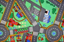 Dětský koberec Dopravní hra