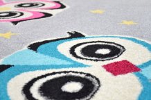 Dětský koberec Sova šedá