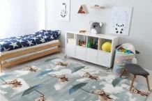 Dětský koberec Teddies mint