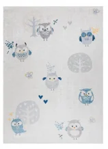 Dětský kusový koberec Bambino 1161 Owls grey