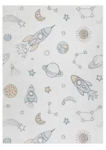 Dětský kusový koberec Bambino 1278 Space rocket cream