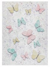 Dětský kusový koberec Bambino 1610 Butterflies cream