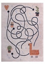 Dětský kusový koberec Fun Game llama beige