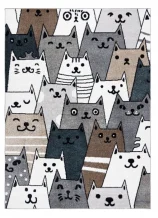 Dětský kusový koberec Fun Gatti Cats multi
