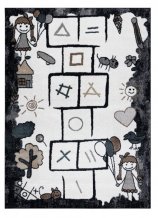 Dětský kusový koberec Fun Hop black