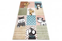 Dětský kusový koberec Fun Pets multi