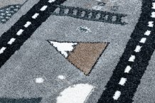 Dětský kusový koberec Fun Route Street animals grey