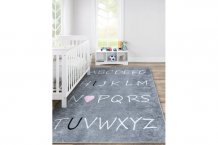 Dětský kusový koberec Junior 52063.801 Alphabet grey