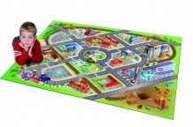Dětský kusový koberec město / letiště 3D