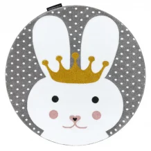 Dětský kusový koberec Petit Bunny grey kruh