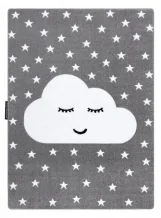 Dětský kusový koberec Petit Cloud stars grey