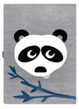 Dětský kusový koberec Petit Panda grey