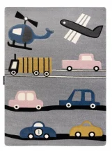 Dětský kusový koberec Petit Toys cars grey