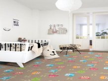 Dětský metrážový koberec Sovička 5251 hnědá