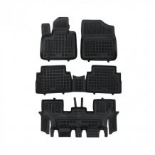 Gumové koberce Hyundai Santa Fe 2020-2023 (7 míst, hybrid) - 28 mm okraj
