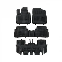 Gumové koberce Hyundai Santa Fe 2020-2023 (7 míst, hybrid) - 28 mm okraj