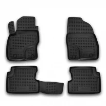 Gumové koberečky Ford Focus 2004-2011 (oválné fixace) - Novline 28 mm okraj