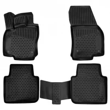 Gumové koberečky Volkswagen Tiguan Allspace 2017-2024 (fixace 35 a 33 cm ) - Novline 28 mm okraj
