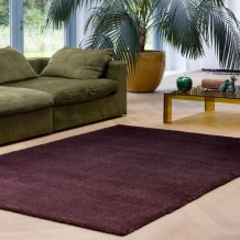 Jednobarevný vlněný koberec B&C Shade Low plum fig 010100 Brink & Campman