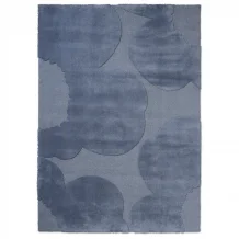 Jednobarevný vlněný koberec Marimekko Iso Unikko modrý 132308 Brink & Campman