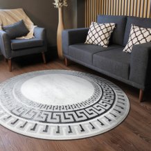 Kusový koberec Allure 1960 white/grey kruh