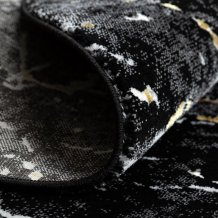 Kusový koberec Allure 1963 black/gold kruh