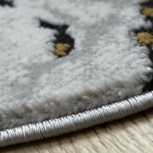 Kusový koberec Allure 1963 white/gold kruh